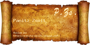 Panitz Zsolt névjegykártya
